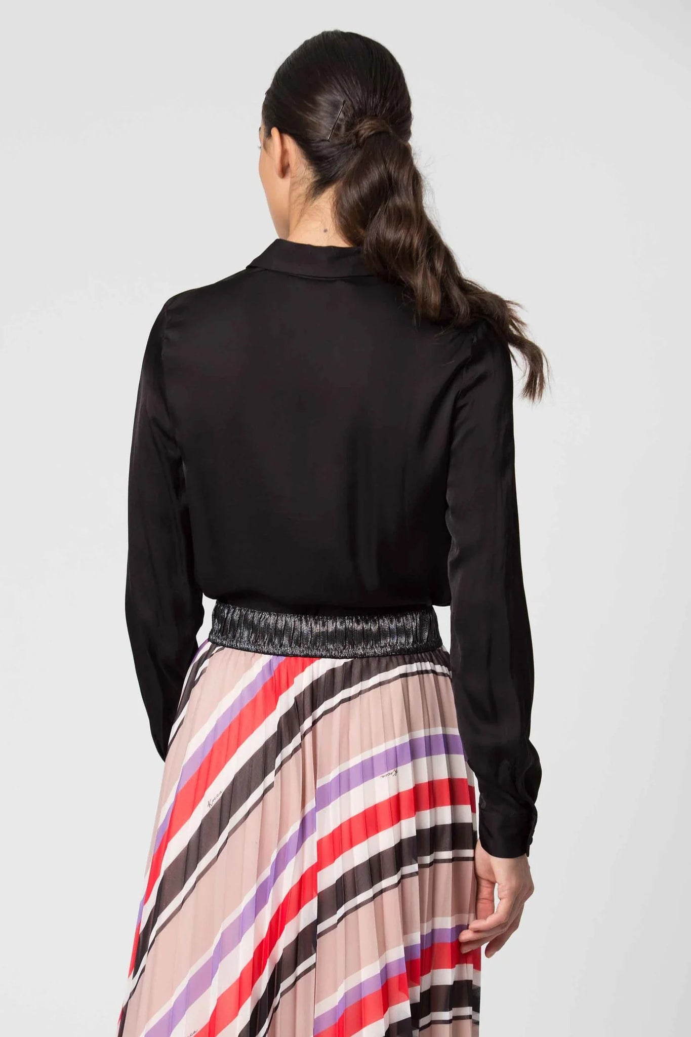 Camicia a Maniche Lunghe Kocca / Nero - Ideal Moda