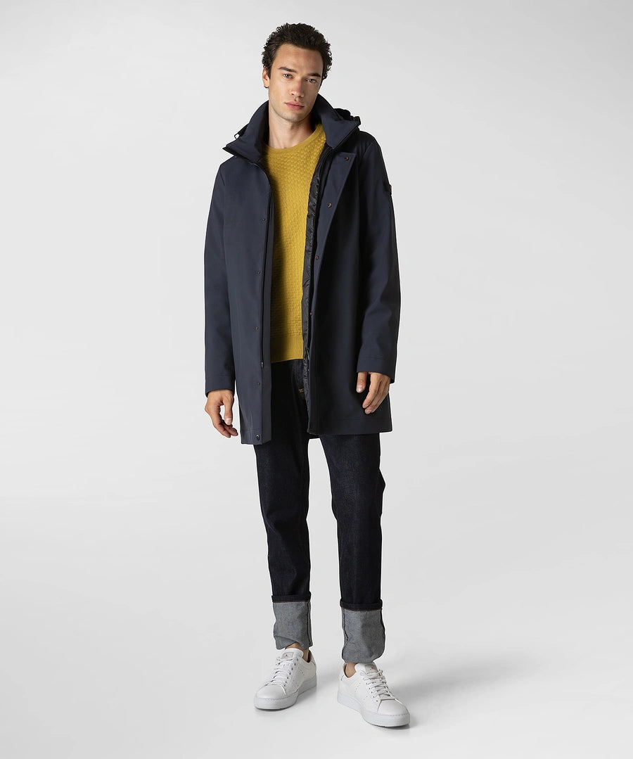 Trench in Tessuto Tecnico Peuterey / Blu - Ideal Moda