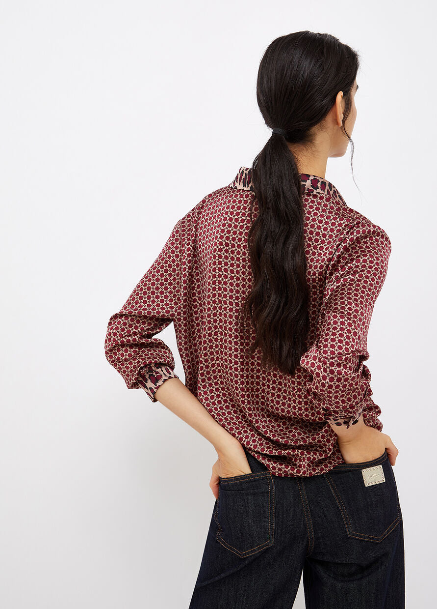 Camicia Liu Jo in Raso / Bordeaux - Ideal Moda