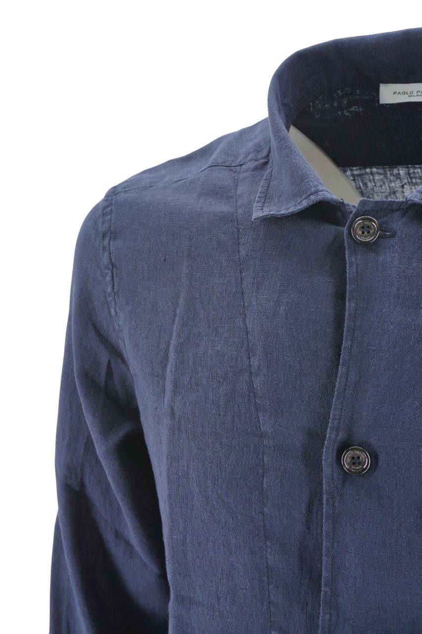 Camicia Paolo Pecora in Lino / Blu - Ideal Moda