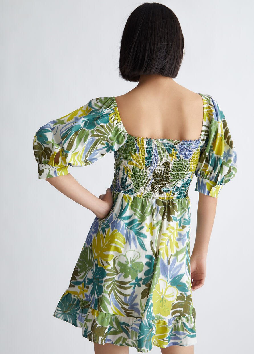 Abito con Stampa Floreale Liu Jo / Verde - Ideal Moda