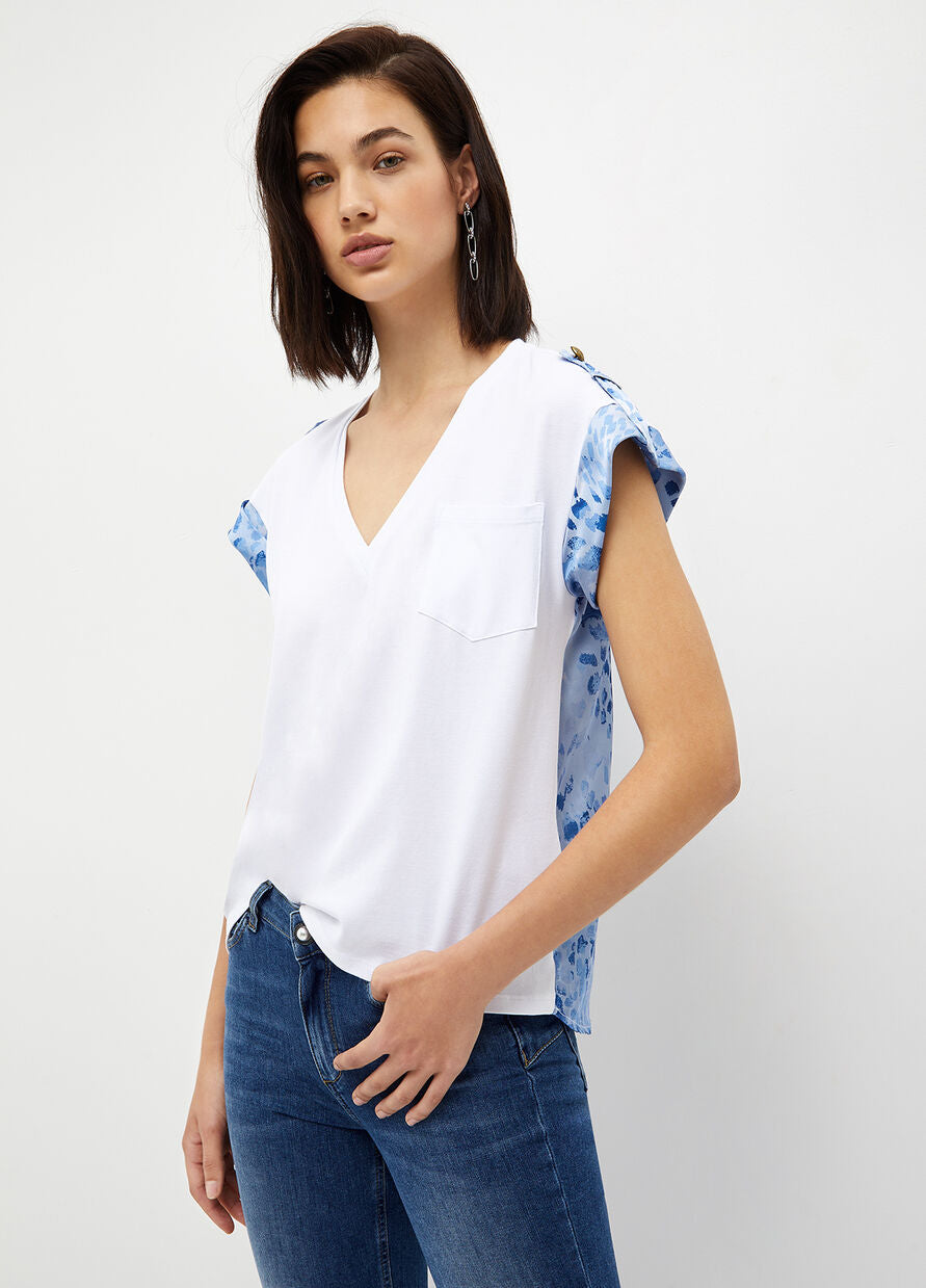 T-Shirt con Stampa Animalier Liu Jo / Bianco - Ideal Moda