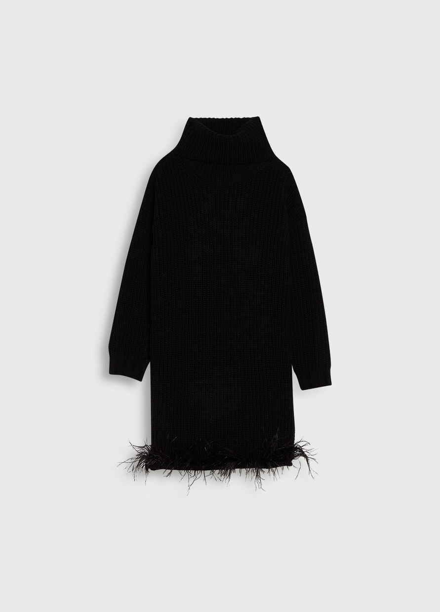 Liu Jo Feather Knit Dress Black - Main Image