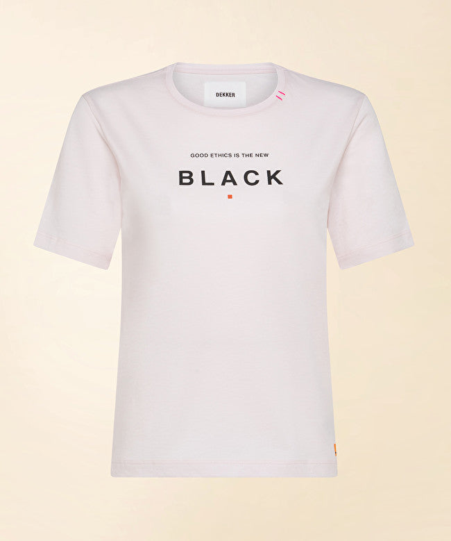 T-shirt con lettering sul davanti / Rosa - Ideal Moda