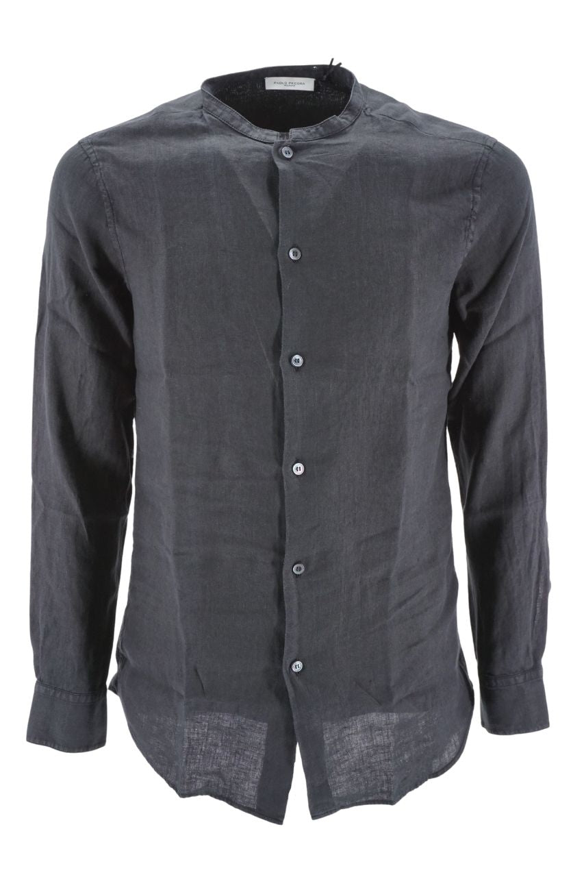 Camicia Paolo Pecora in Lino / Nero - Ideal Moda