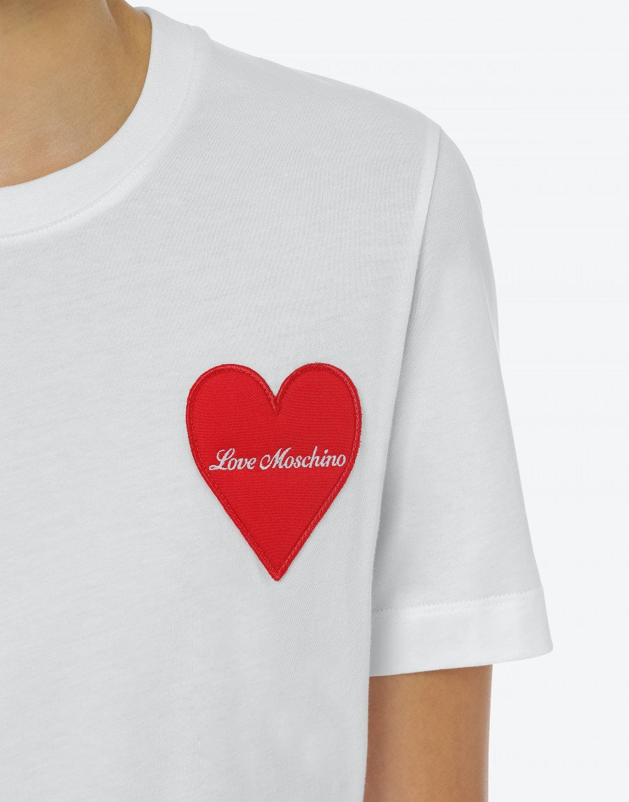 T-Shirt Love Moschino in jersey / Bianco - Ideal Moda