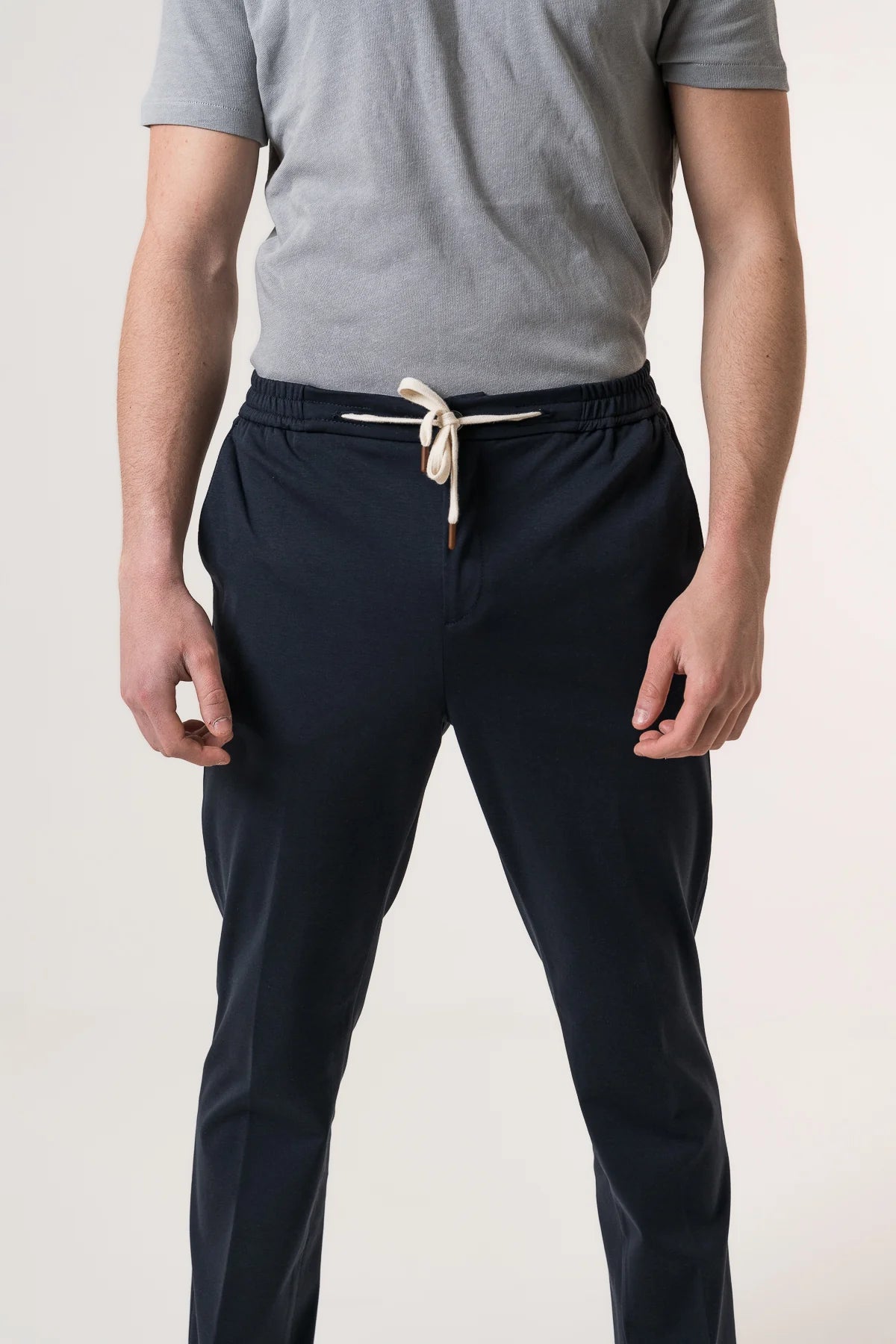 Pantalone con Elastico in Vita Bsettecento / Blu - Ideal Moda