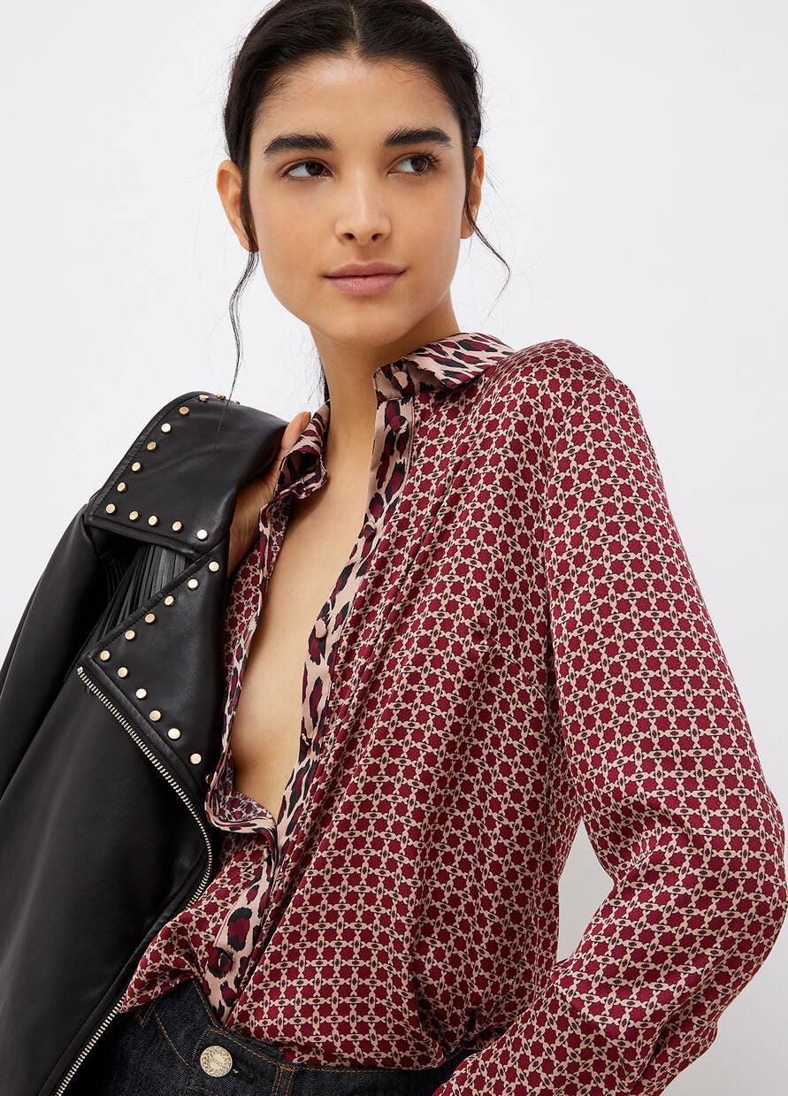 Camicia Liu Jo in Raso / Bordeaux - Ideal Moda