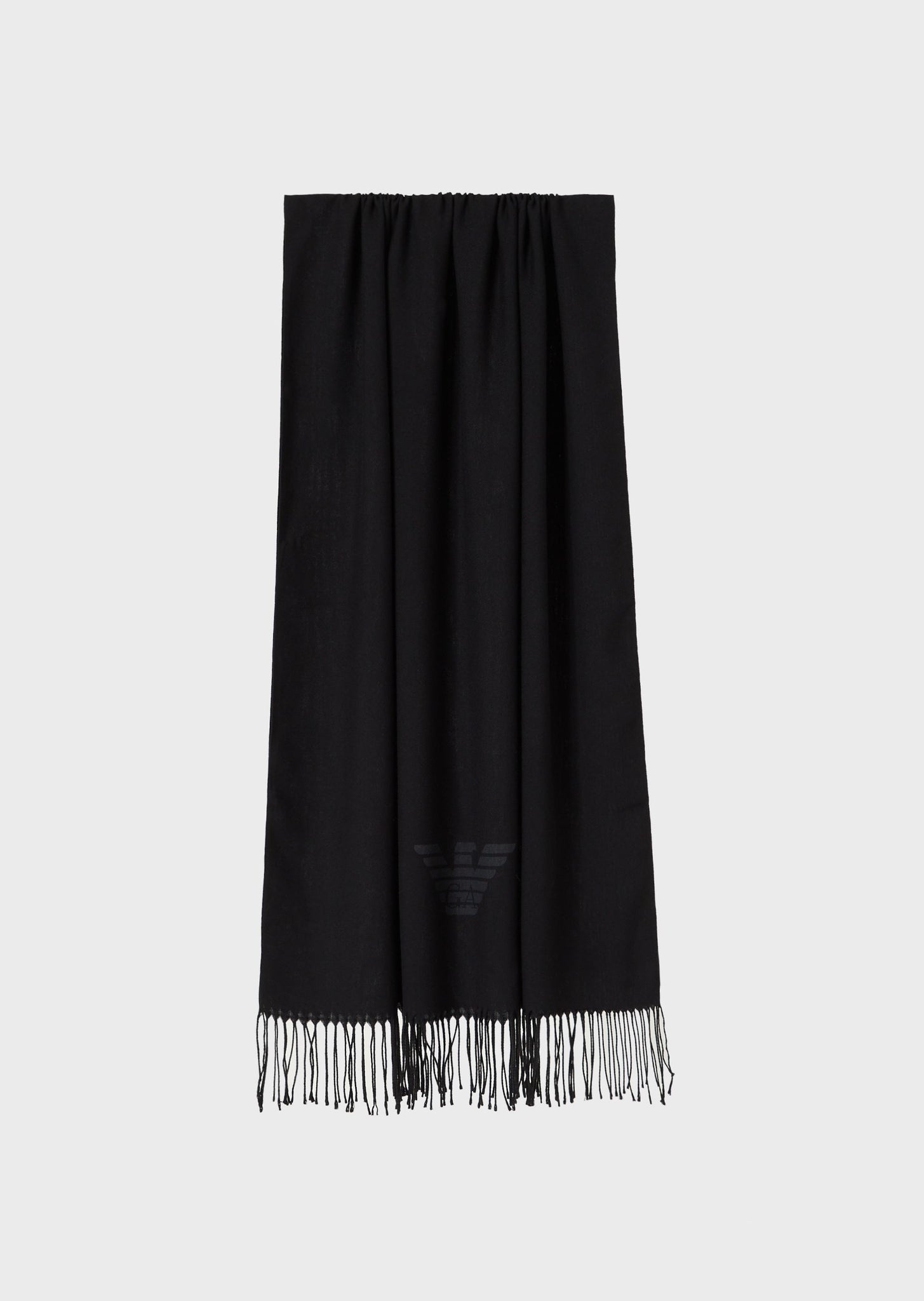 Sciarpa Emporio Armani con Frange / Nero - Ideal Moda