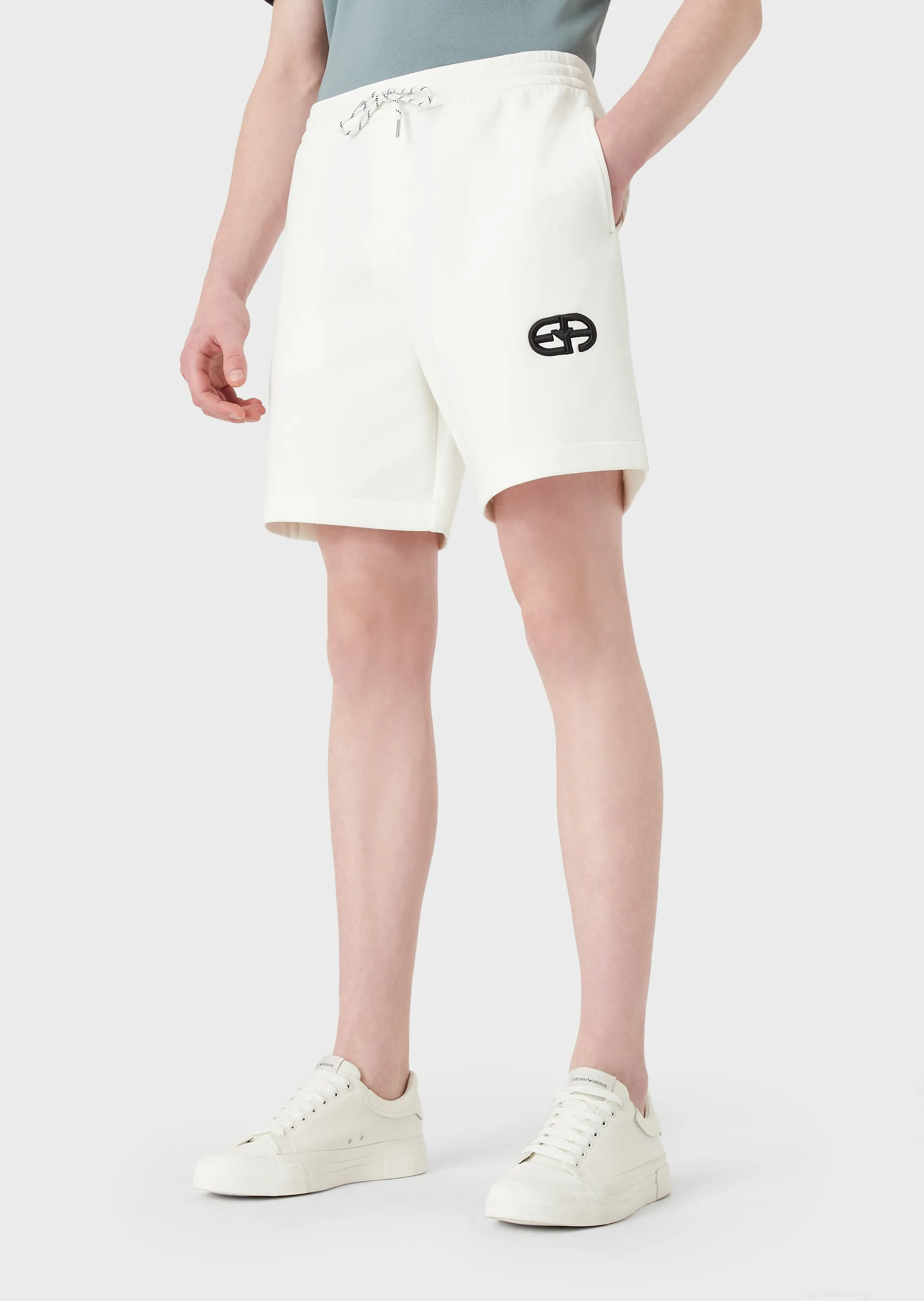 Emporio Armani Bermuda shorts in Jersey White
