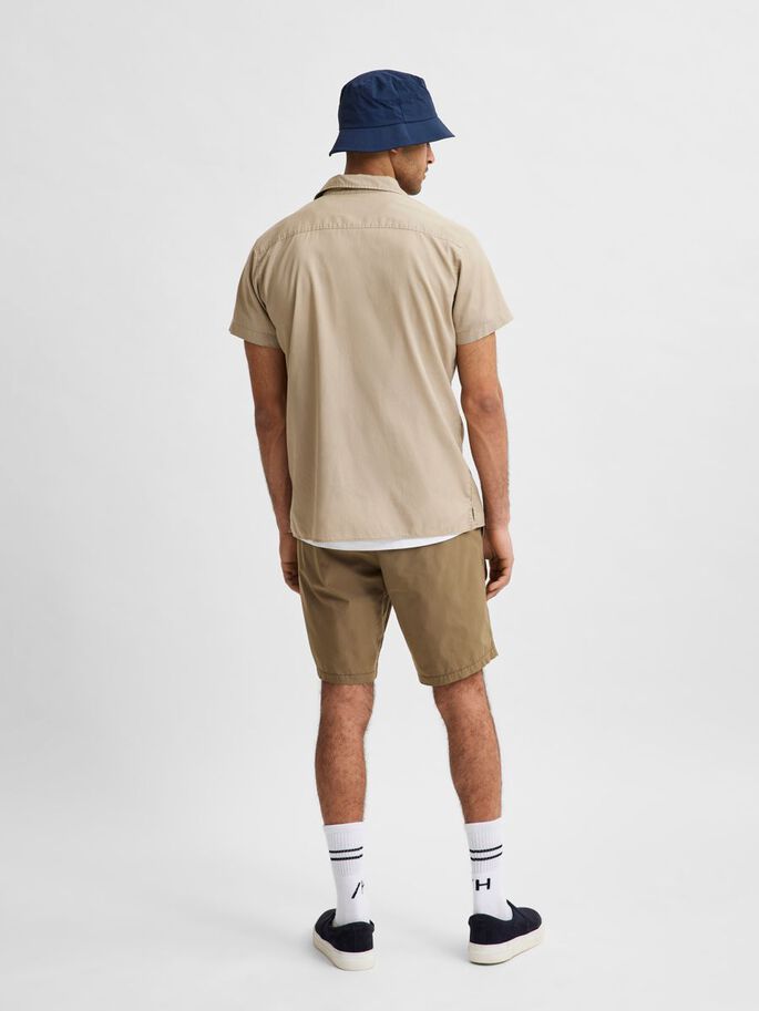 Camicia Lyocell in Cotone-Tencel ™ Organico / Beige - Ideal Moda
