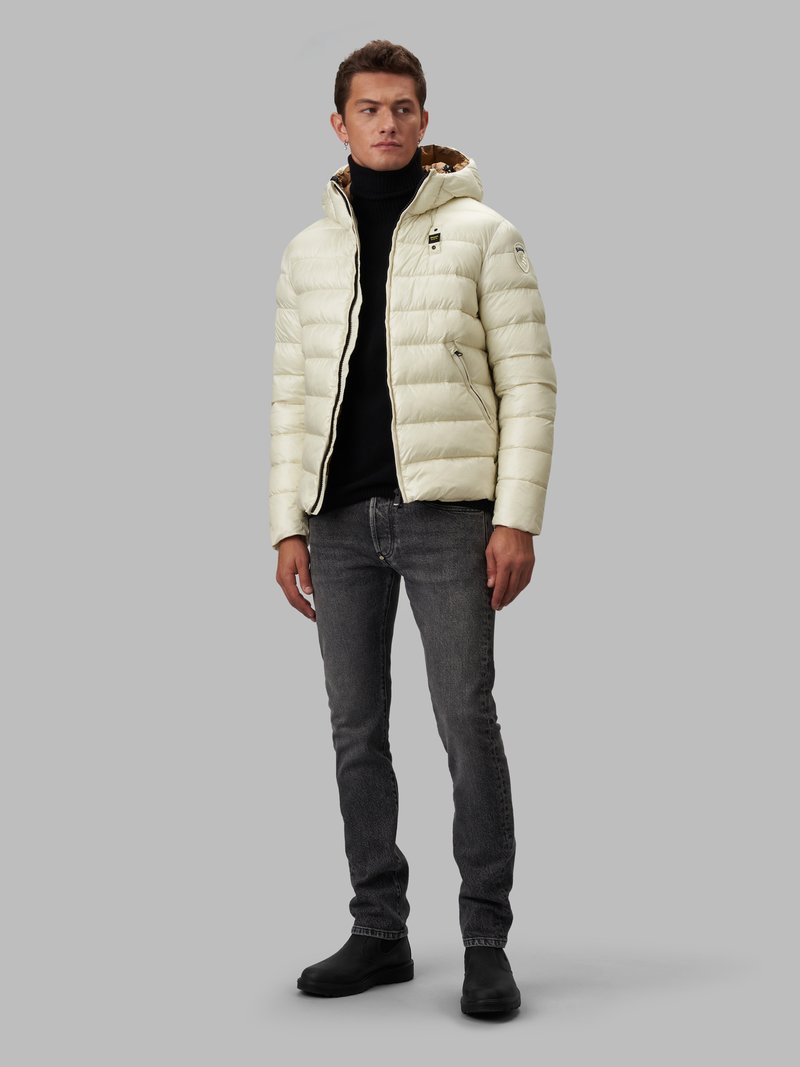 Giubbino in Nylon Eco Blauer / Bianco - Ideal Moda