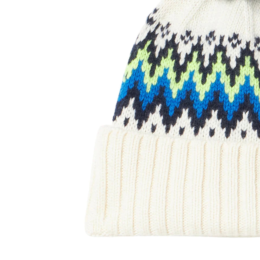 Cappello con Motivo Jacquard Mc2 Saint Barth / Bianco - Ideal Moda