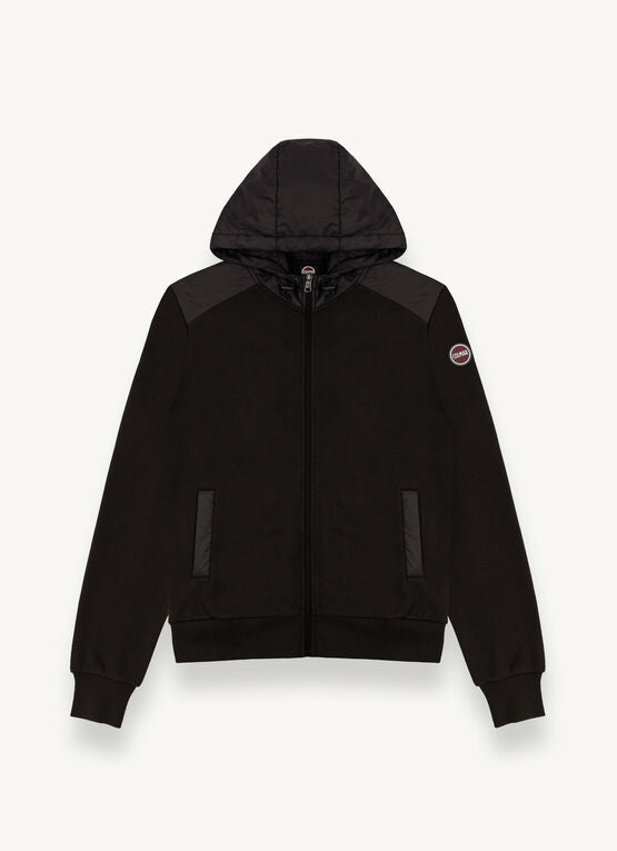 Felpa con Inserti in Nylon Colmar / Nero - Ideal Moda