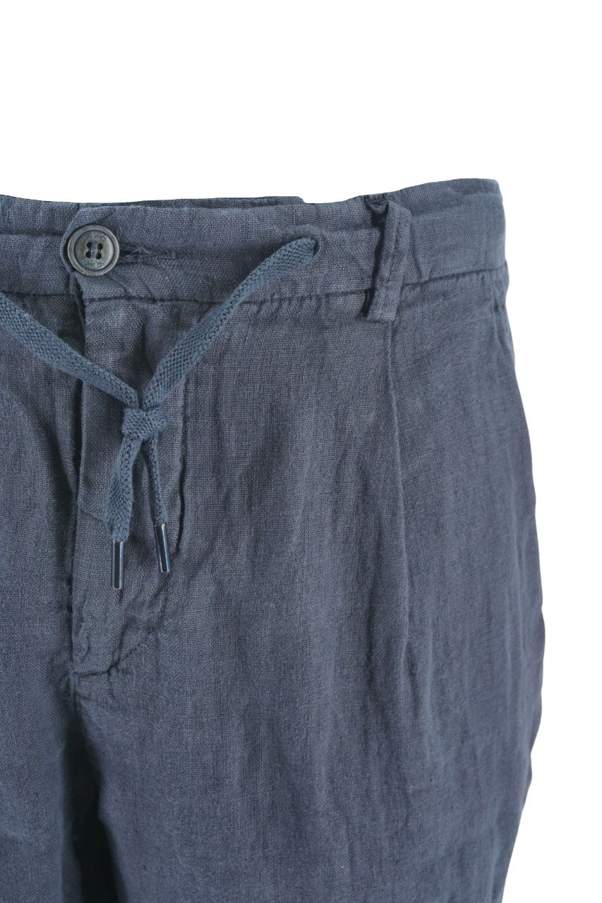 Pantaloncino 40Weft in Lino / Blu - Ideal Moda