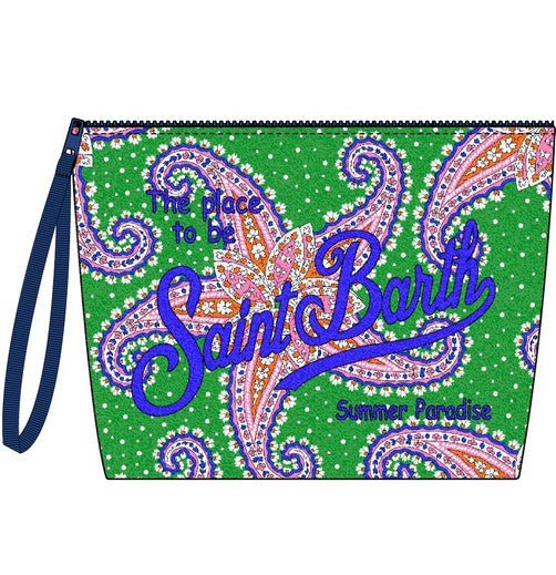 Pochette Aline con Logo Mc2 Saint Barth / Verde - Ideal Moda