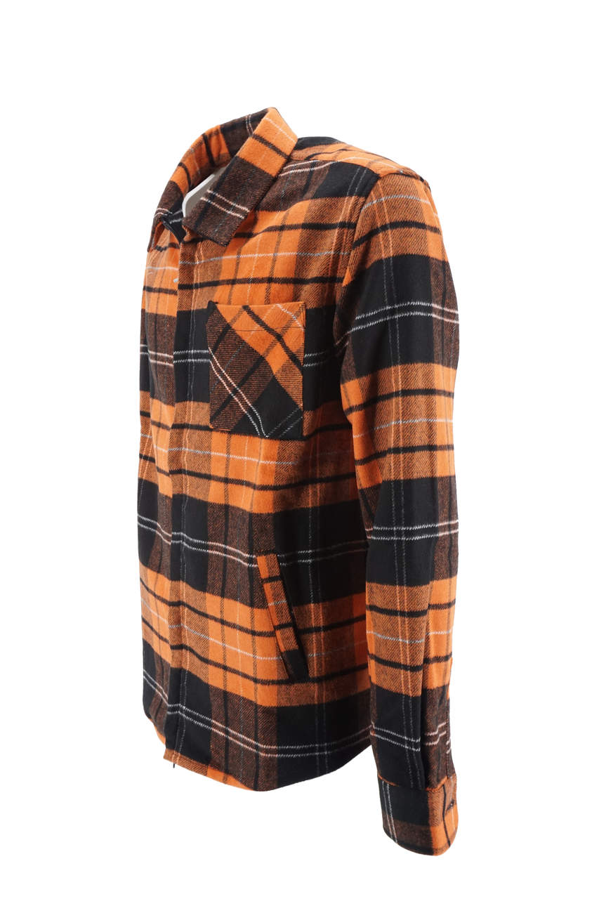 Camicia Daniele Alessandrini in flanella / Arancione - Ideal Moda