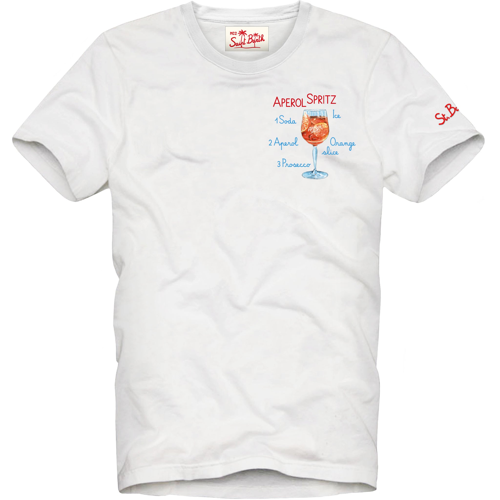 T-Shirt con Ricamo Mc2 Saint Barth / Bianco - Ideal Moda