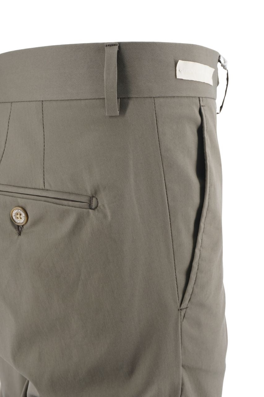 Pantalone in Cotone Slim Fit / Verde - Ideal Moda