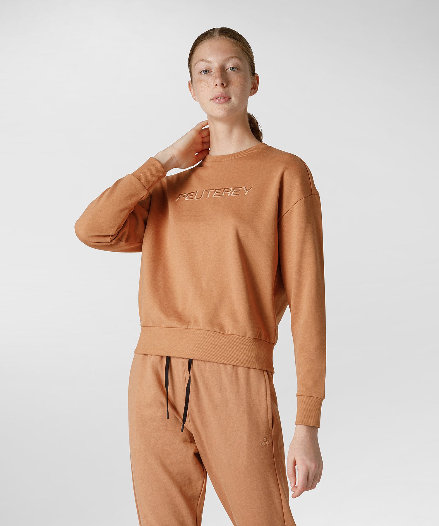 Felpa Peuterey con Scritta / Beige - Ideal Moda