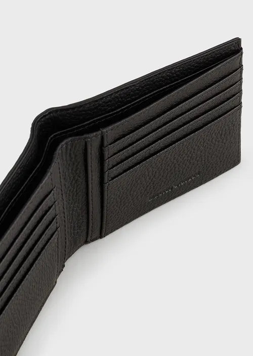 Portafoglio in Pelle con Logo Emporio Armani / Nero - Ideal Moda
