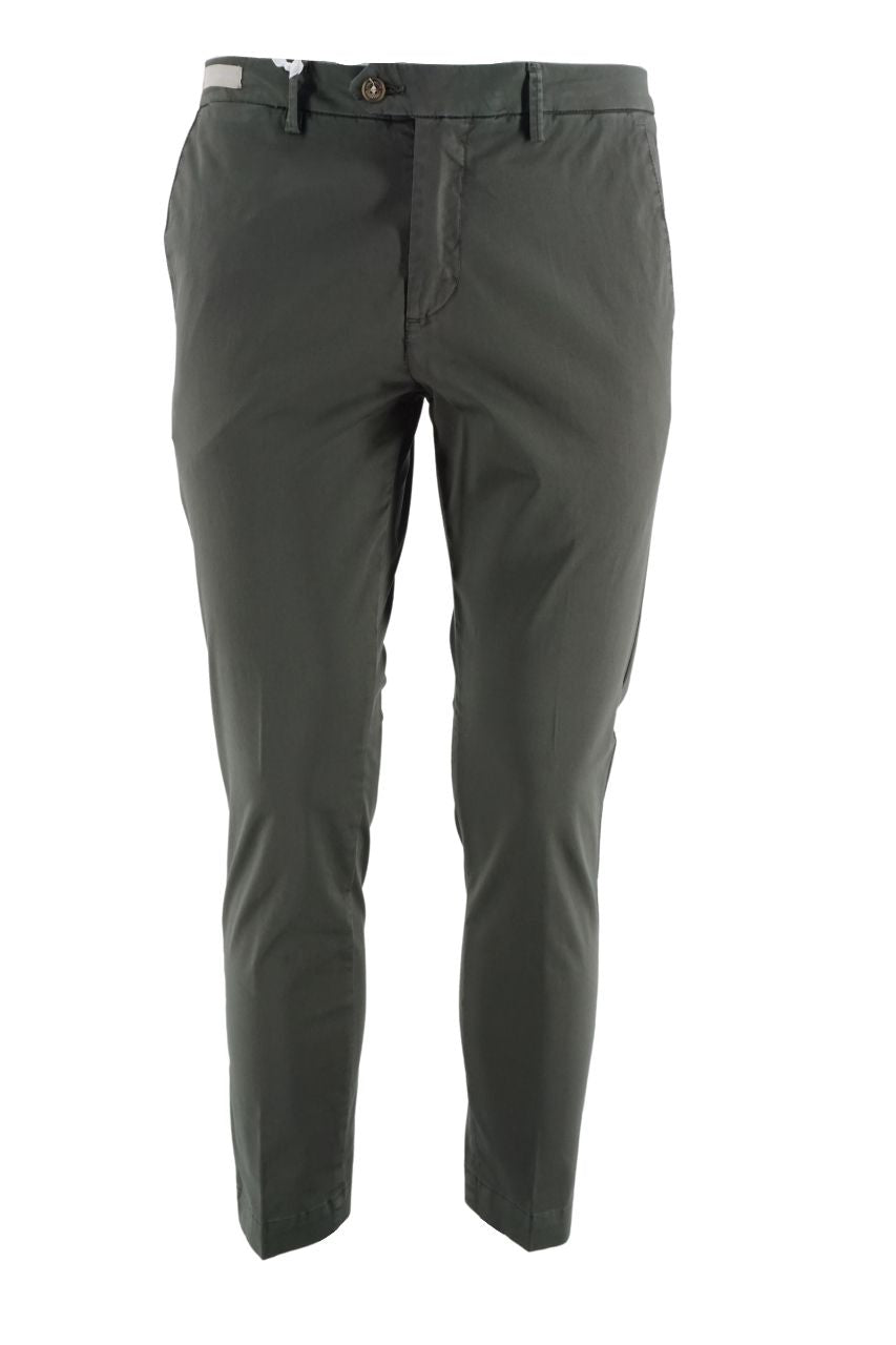 Pantalone Labelruote Slim Fit / Verde - Ideal Moda