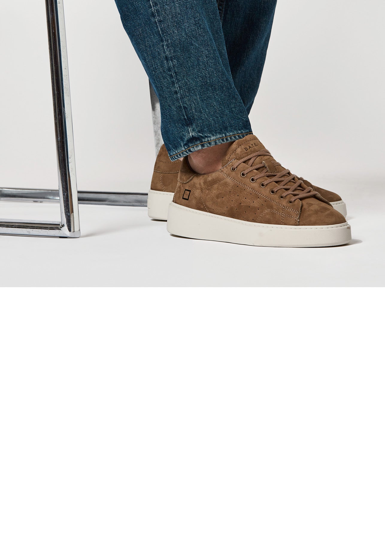 Sneaker DATE Levante Nabuk / Beige - Ideal Moda