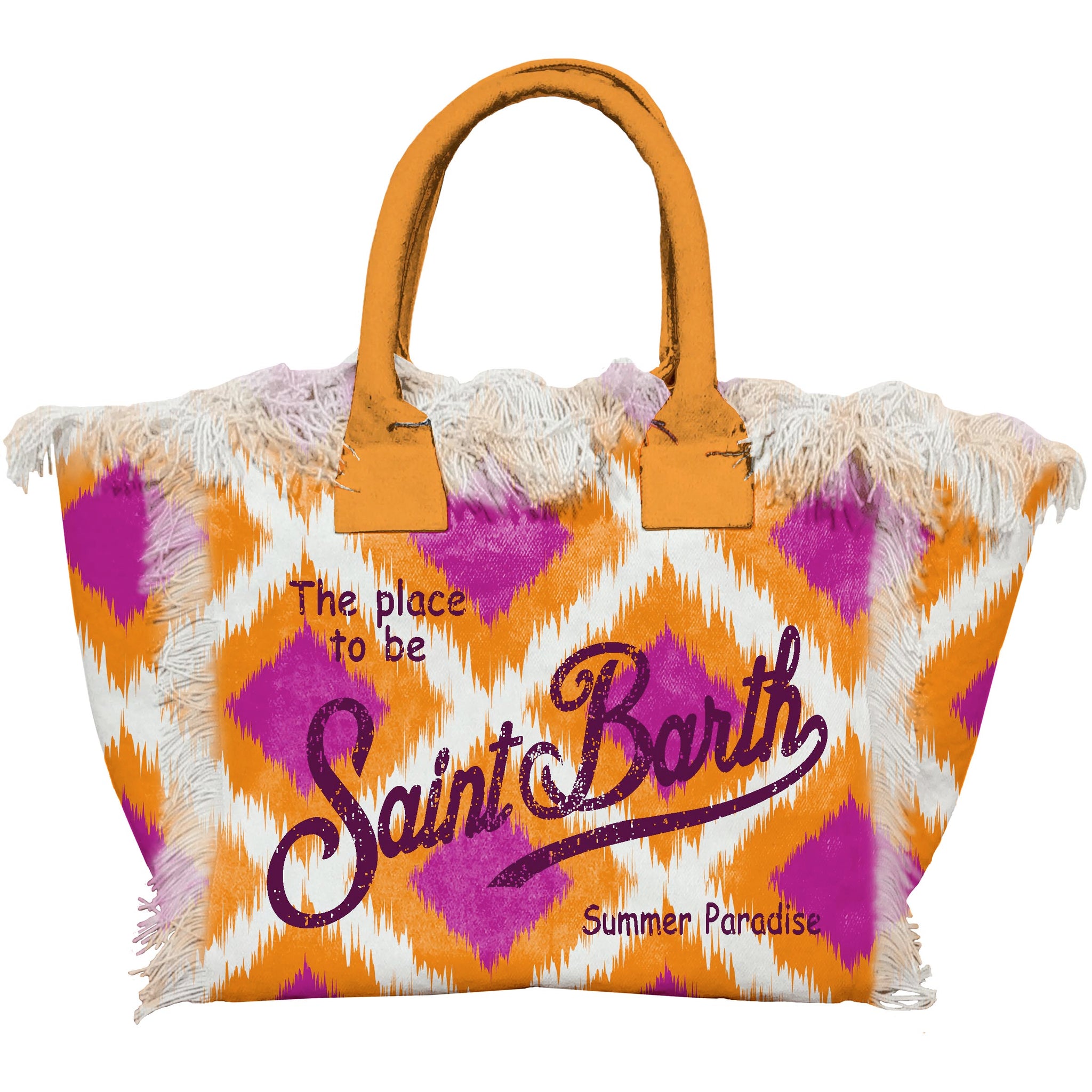 Vanity Mini Bag in Canvas with Mc2 Saint Barth Logo / Orange