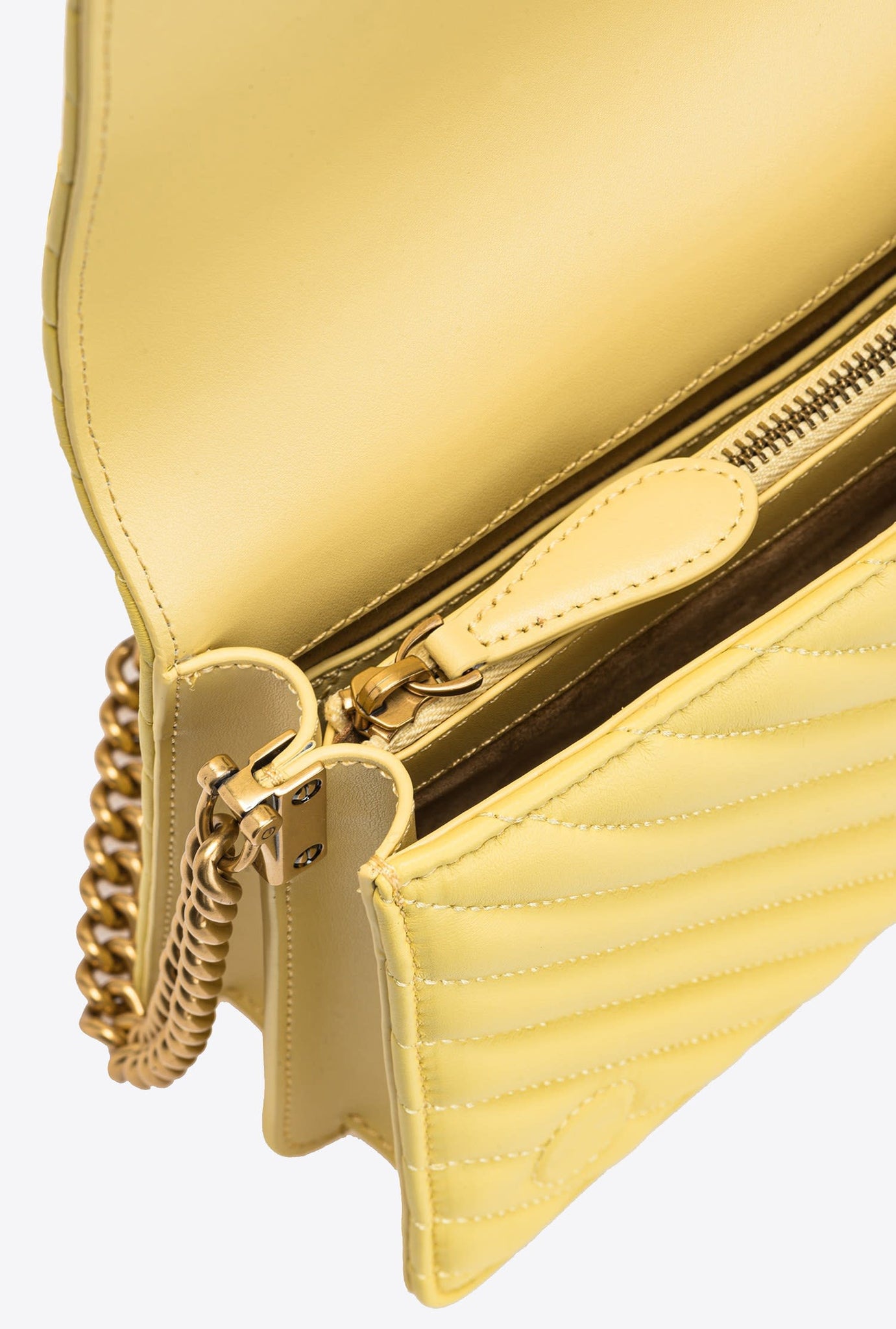 Borsa Classic Love Click Chevron Pinko / Giallo - Ideal Moda