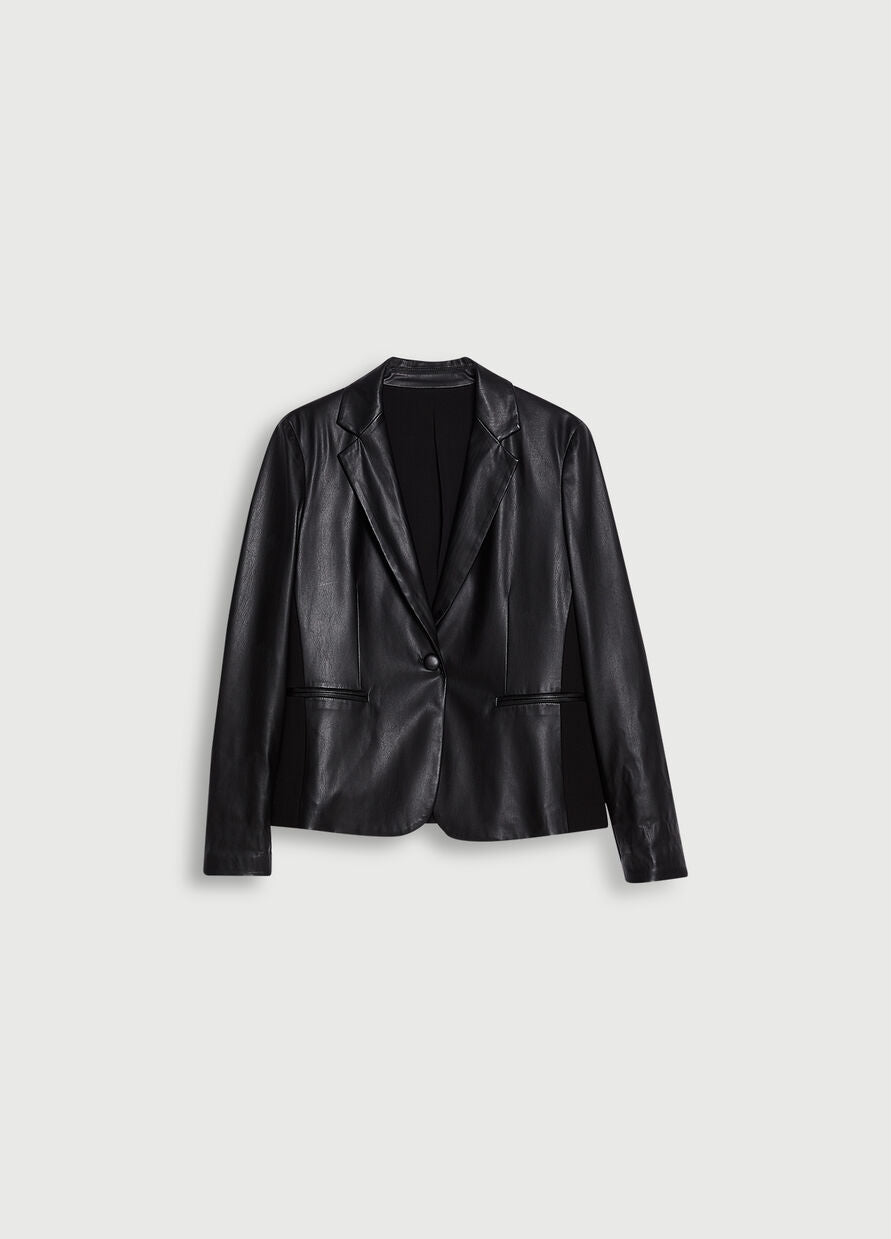 Blazer in Eco-leather Liu Jo Black