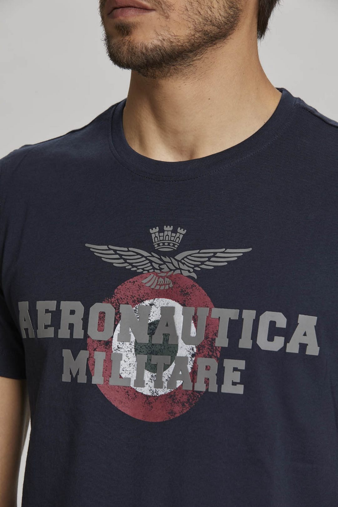 T-Shirt con Logo Aeronautica Militare / Blu - Ideal Moda