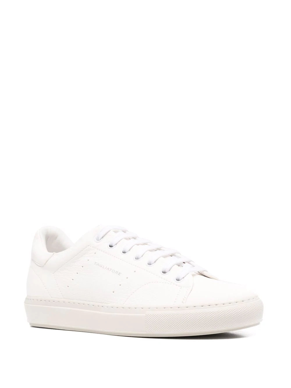 Sneaker in Pelle con Logo Tagliatore / Bianco - Ideal Moda