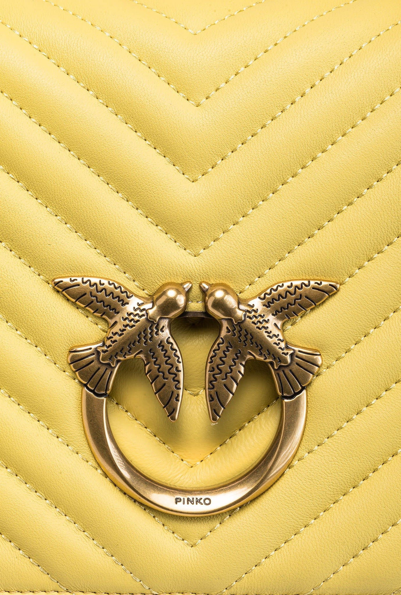 Borsa Classic Love Click Chevron Pinko / Giallo - Ideal Moda