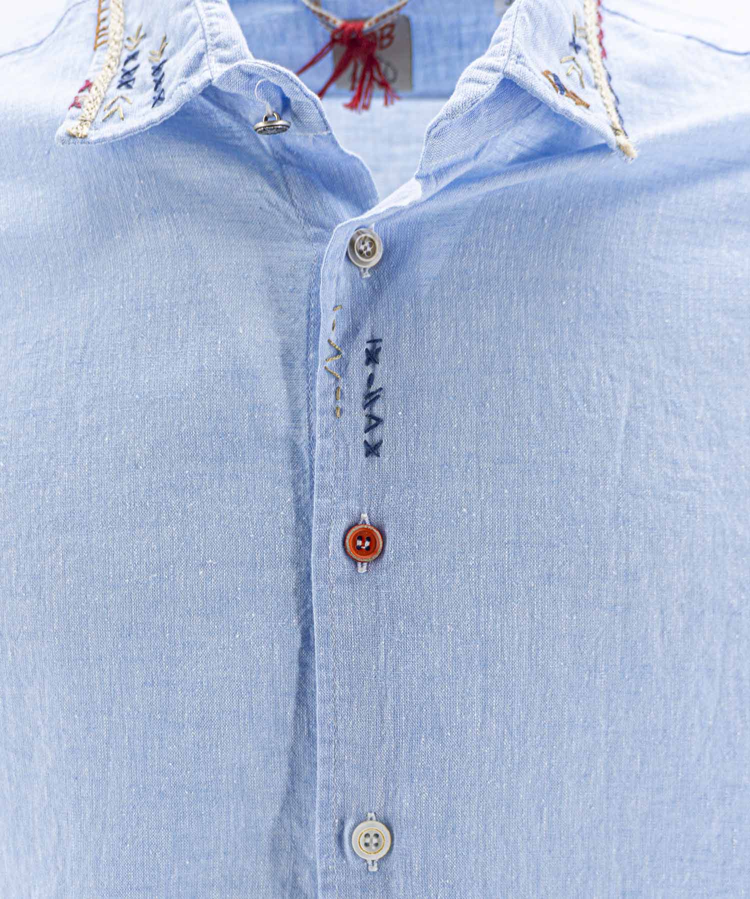 Camicia in Lino Bob "Tutor" / Azzurro - Ideal Moda