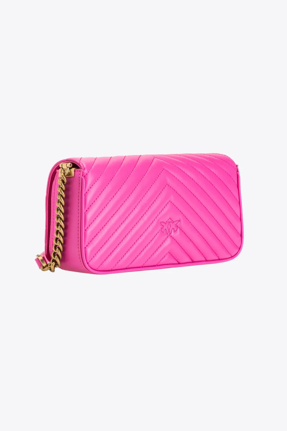 Pinko Love Click Baguette Chevron Bag Fuchsia