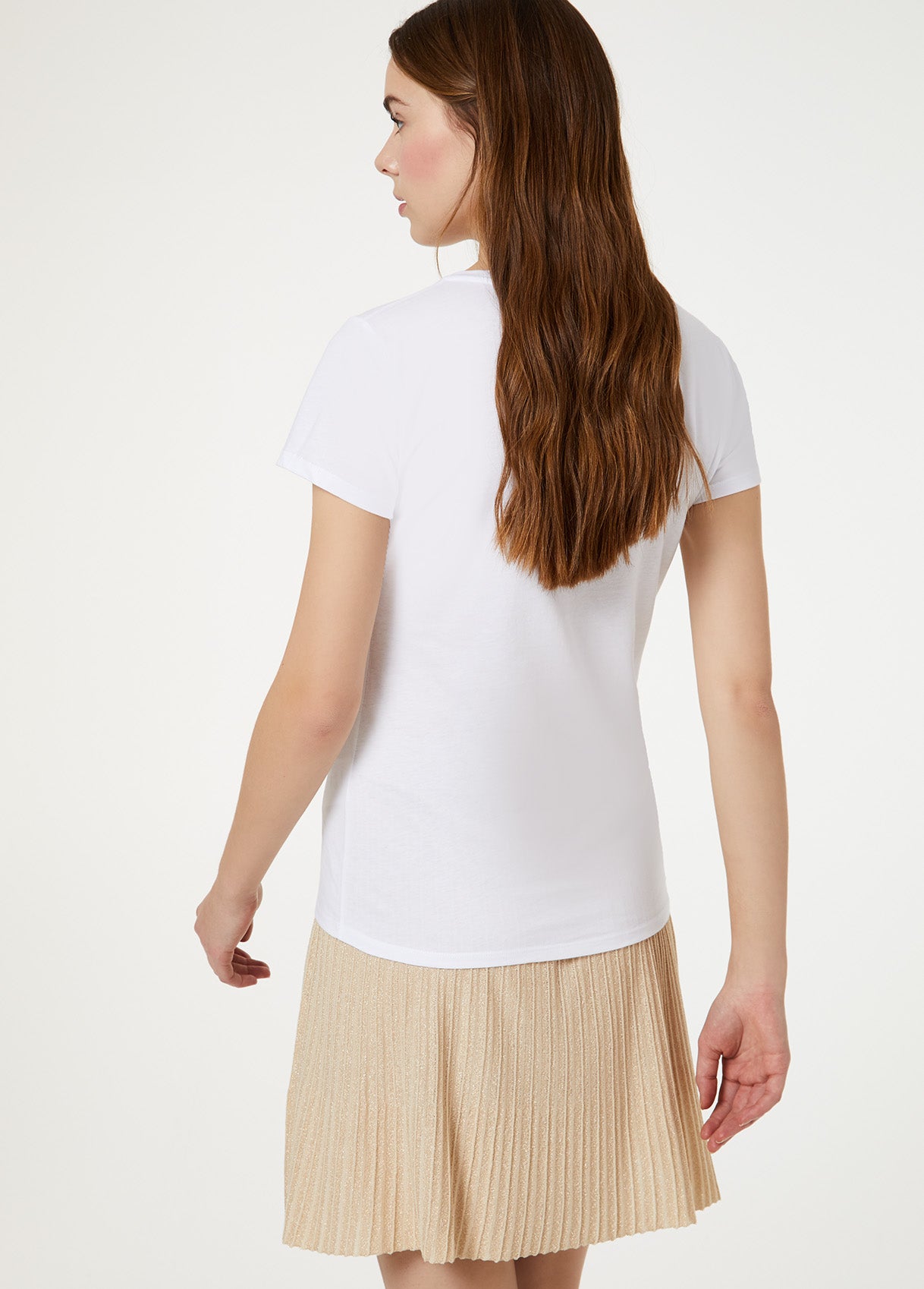 T-Shirt con stampa / Bianco - Ideal Moda
