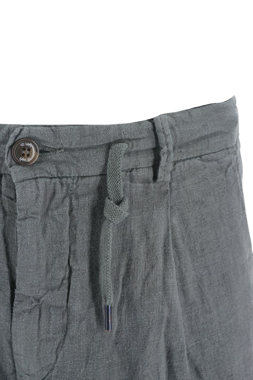 Pantaloncino 40Weft in Lino / Nero - Ideal Moda