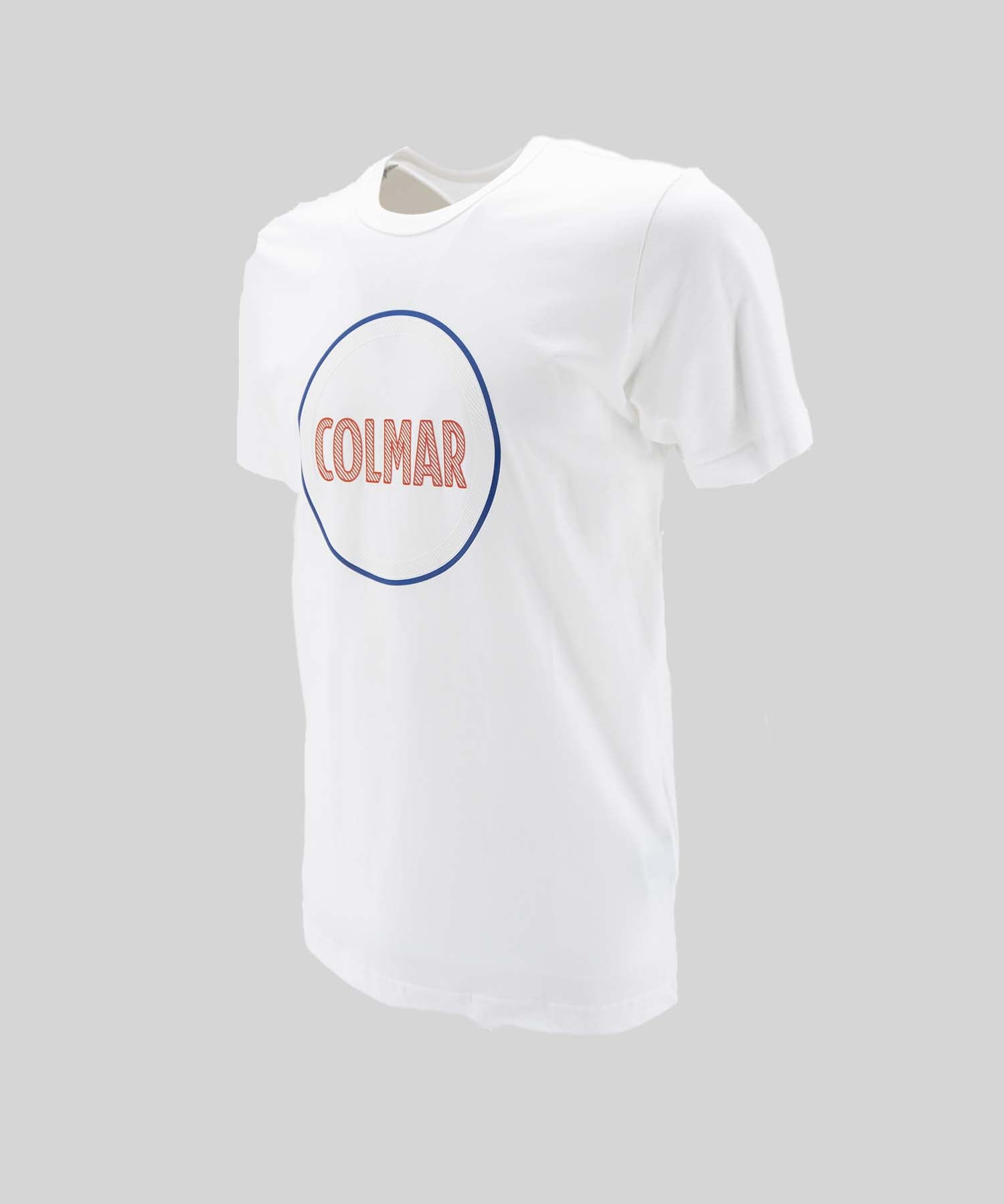 T-Shirt Girocollo con Stampa / Bianco - Ideal Moda