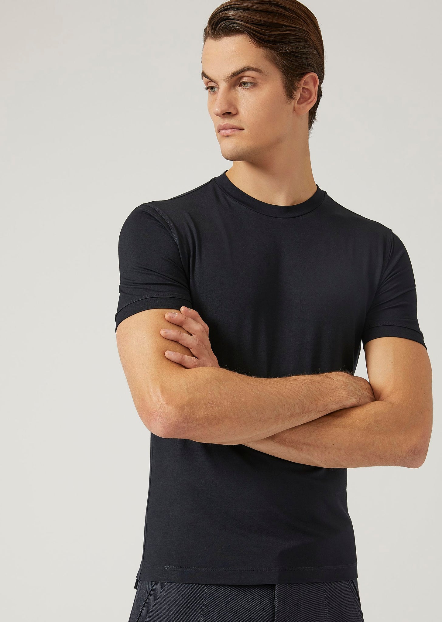 T-Shirt in jersey stretch / Blu - Ideal Moda