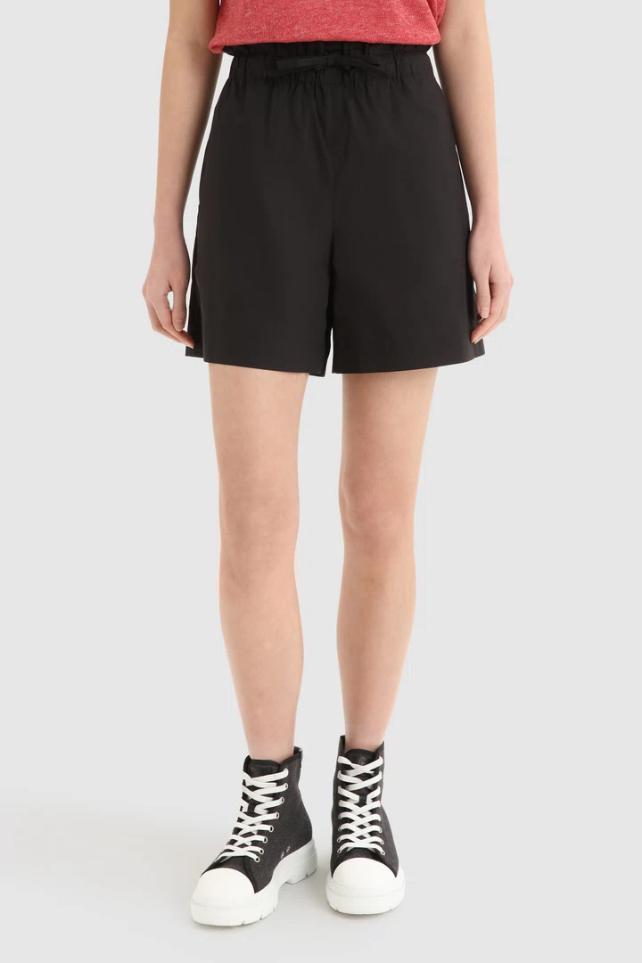 Shorts Woolrich in Popeline / Nero - Ideal Moda