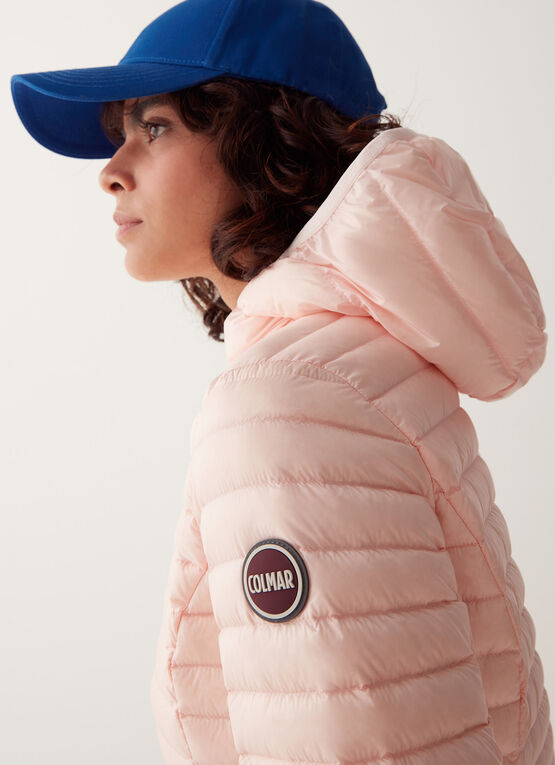 Women's Down Jacket with Hood Colmar Pink - Main Image