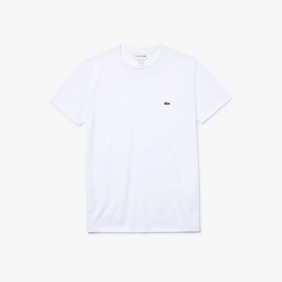 T-shirt a girocollo in jersey di cotone Pima / Bianco - Ideal Moda