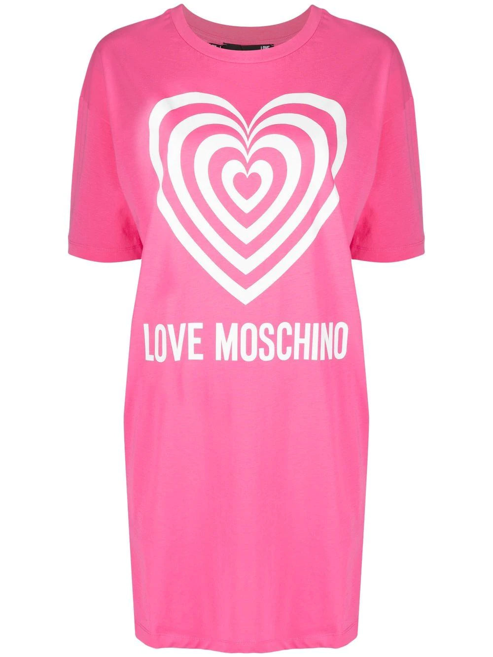 T-Shirt Dress with Love Moschino Logo / Pink