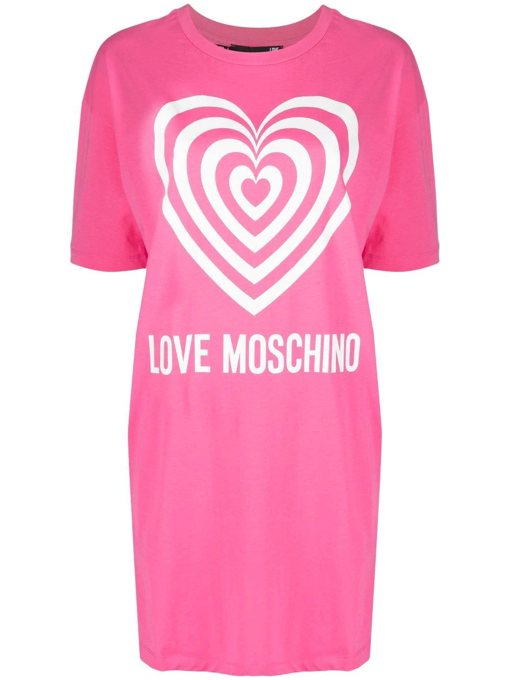 Abito Modello T-Shirt con Logo Love Moschino / Rosa - Ideal Moda