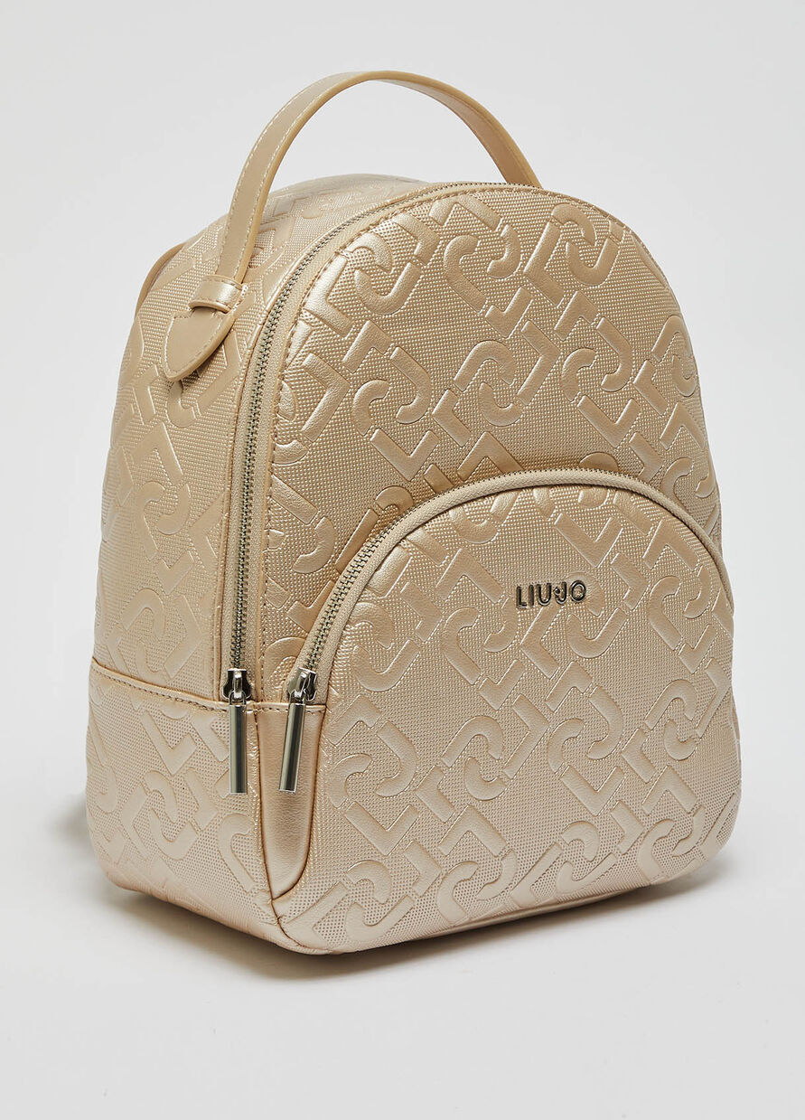 Liu Jo Backpack with Logo Gold
