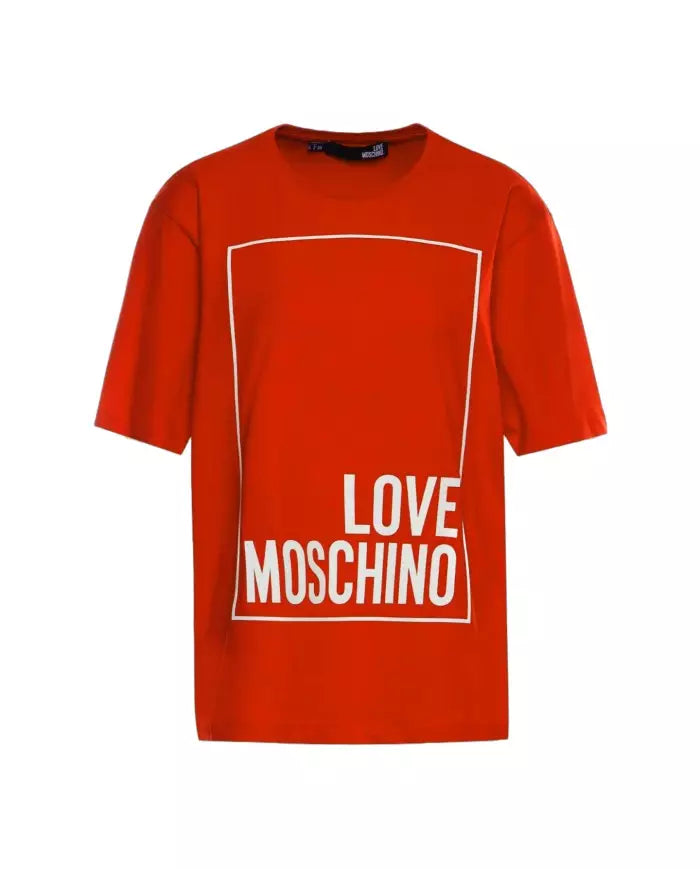 T-Shirt con Logo Love Moschino / Rosso - Ideal Moda