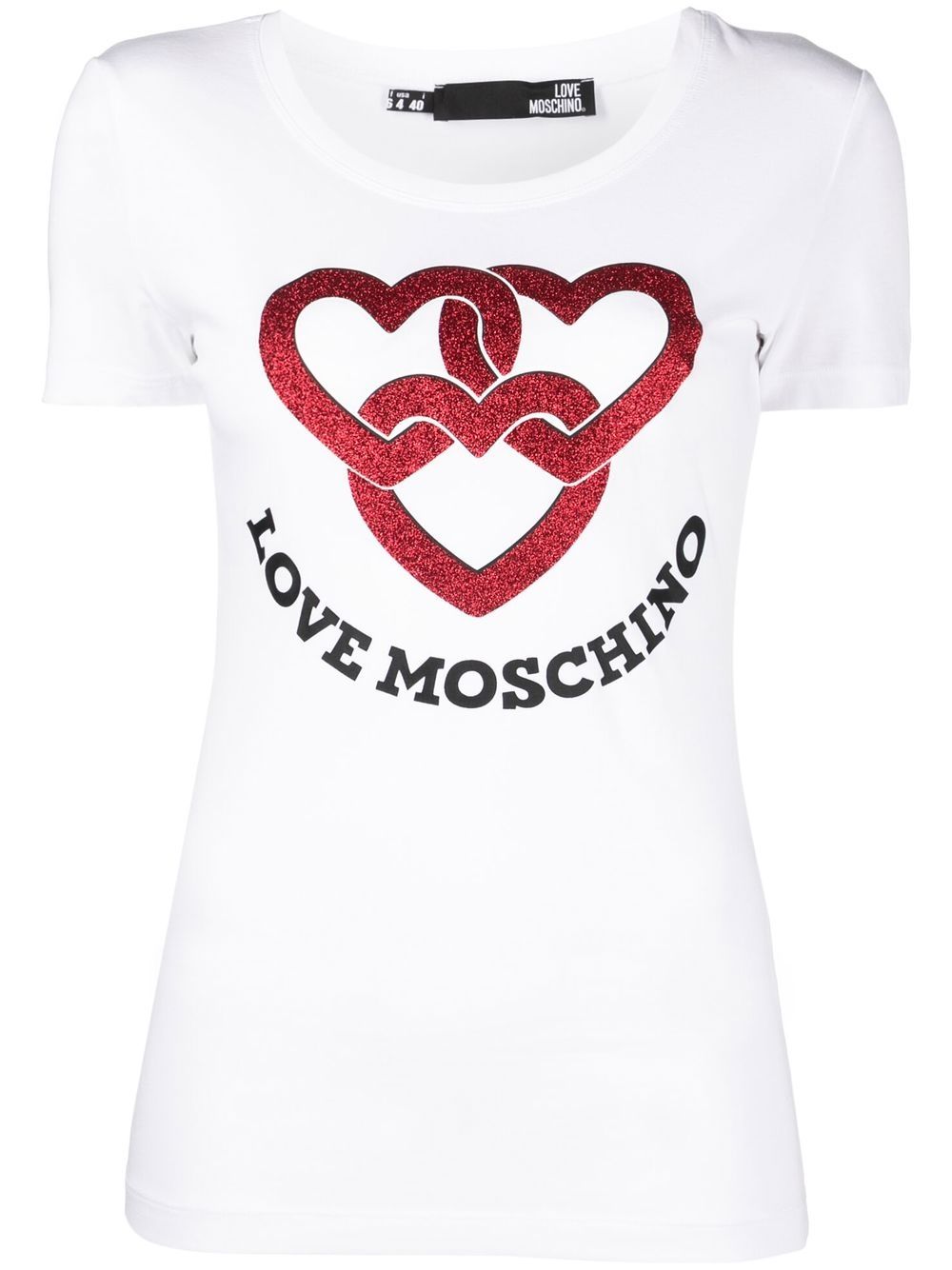 T-Shirt con Stampa Love Moschino / Bianco - Ideal Moda