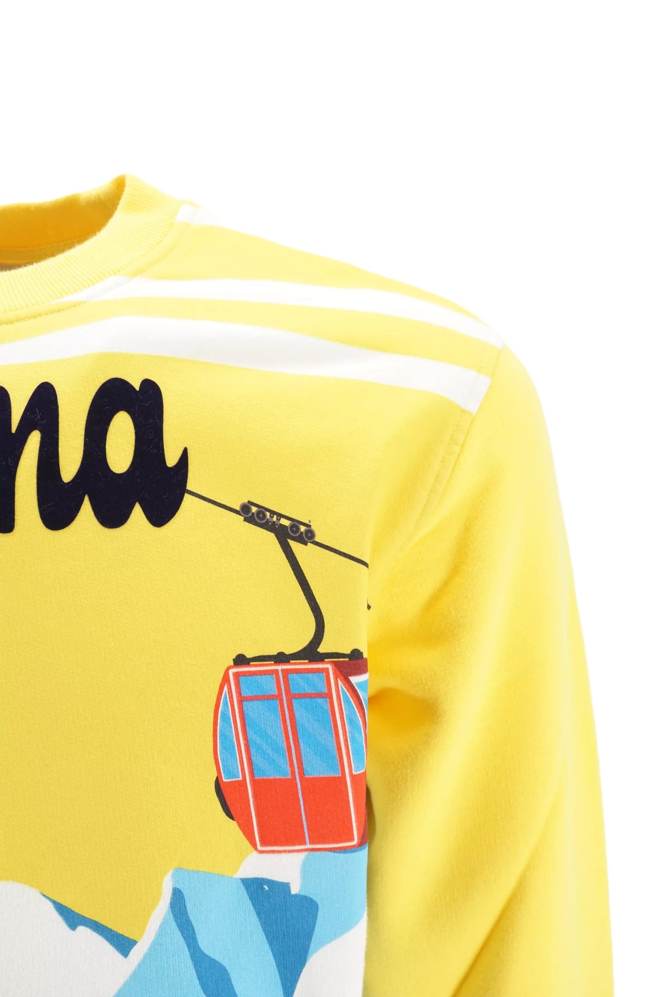 Felpa Girocollo con Stampa Mc2 Saint Barth / Giallo - Ideal Moda