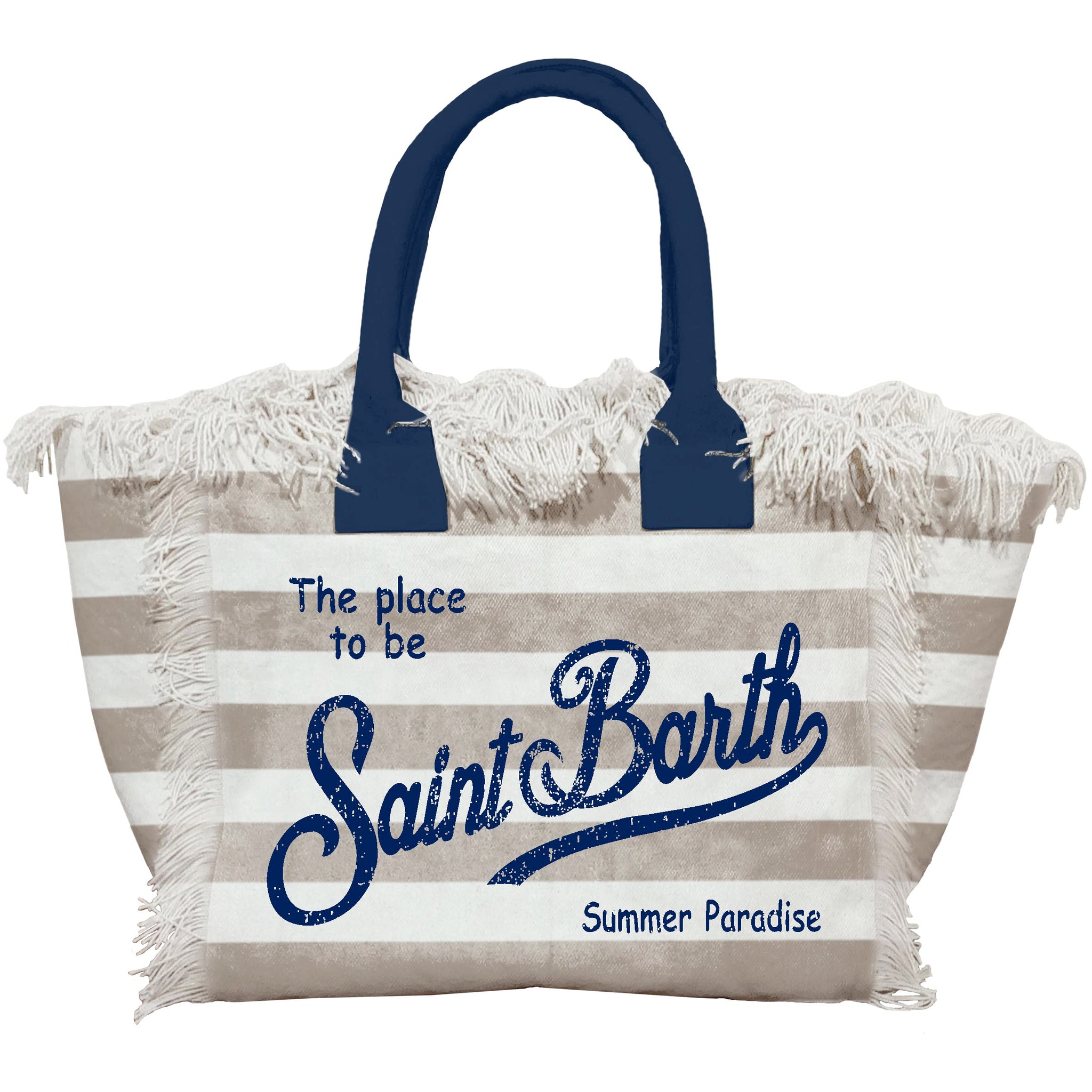 Borsa Vanity in Canvas con Logo Mc2 Saint Barth / Beige - Ideal Moda