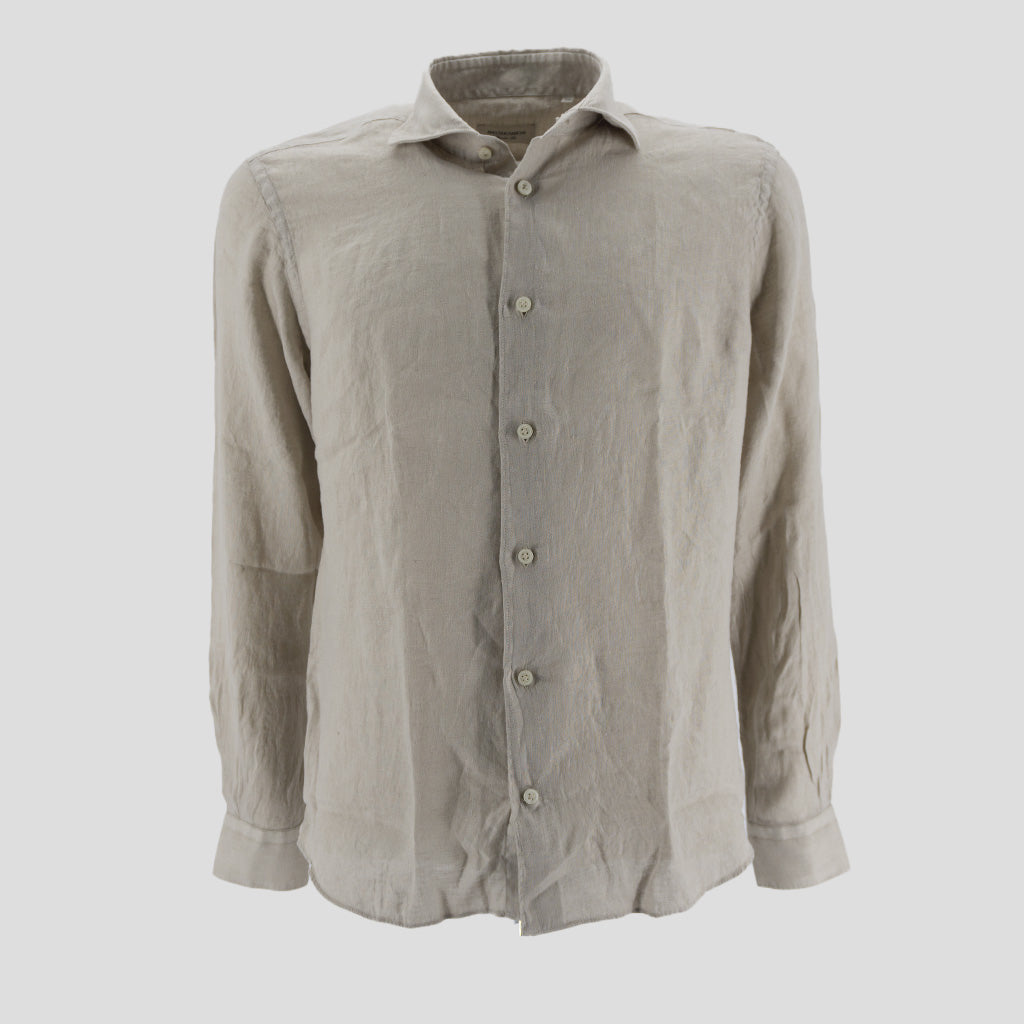 Camicia in Puro Lino / Beige - Ideal Moda